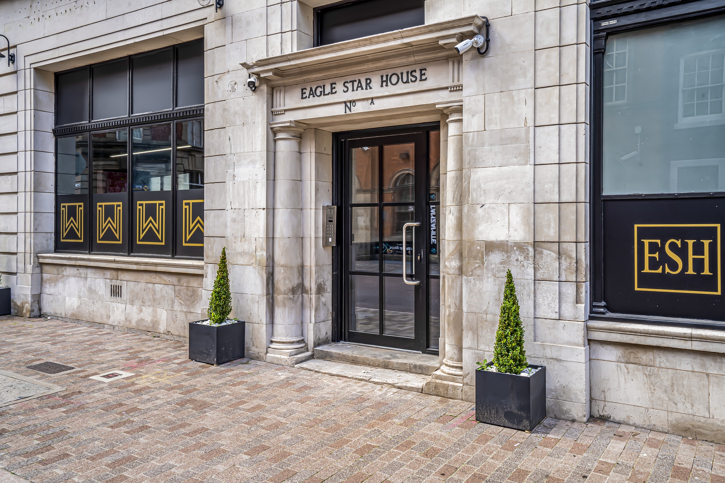 Entry to Eaglestar House on Friar Lane in Leicester