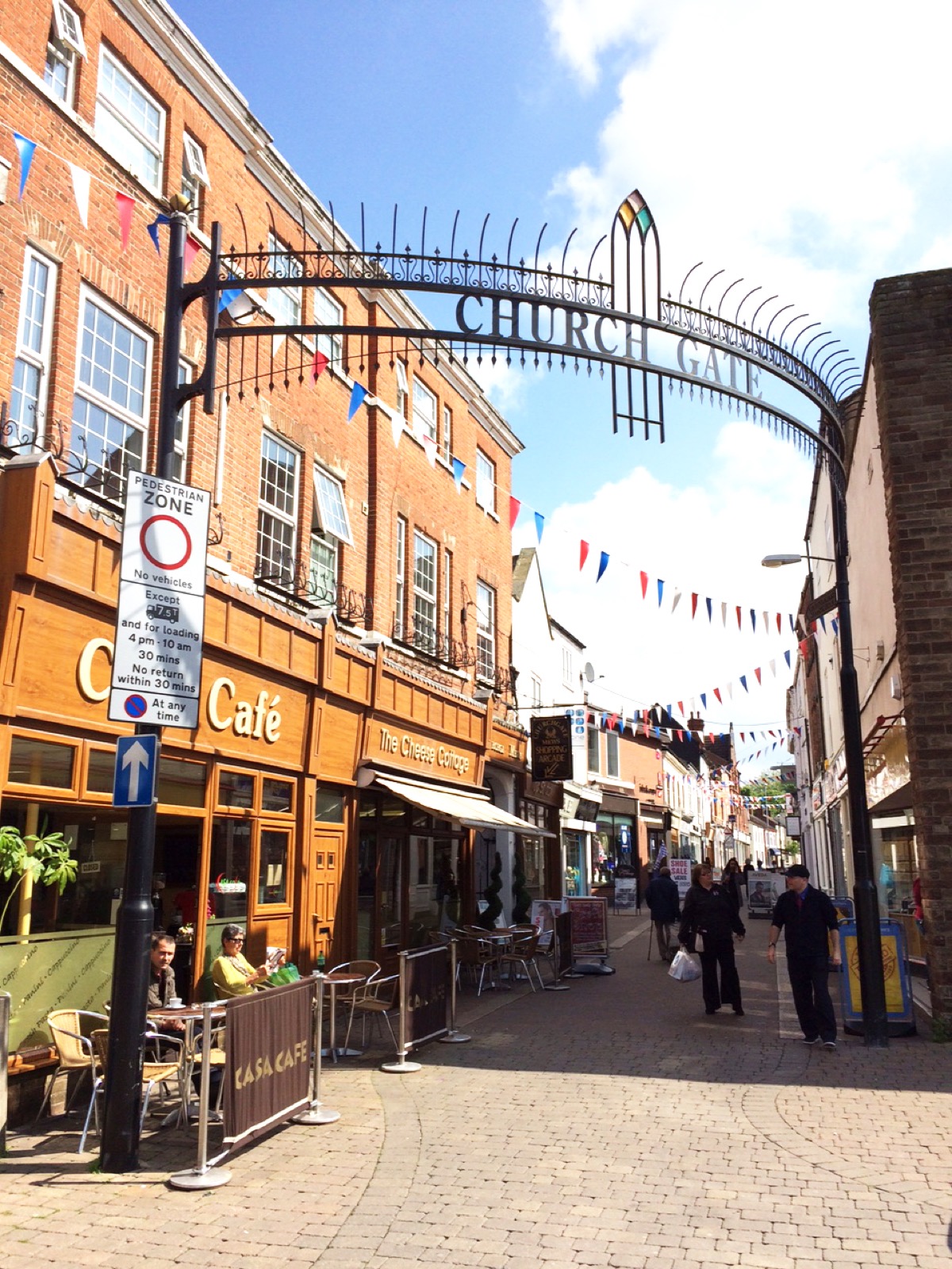 Loughborough town centre near The Foundry
